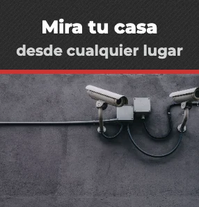 Cámaras de seguridad instaladas en la pared de una vivienda: mira tu casa desde cualquier lugar