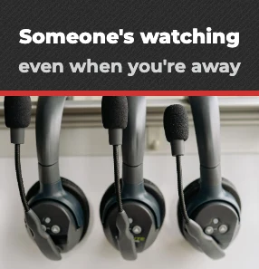 Operators' headsets in a control room: someone's watching even when you're away