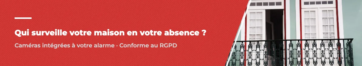 Bannière SystemDe : caméras intégrées à votre alarme et conformes au RGPD