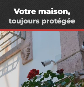 Caméra de sécurité installée sur la façade d'une maison méditerranéenne : votre maison, toujours protégée